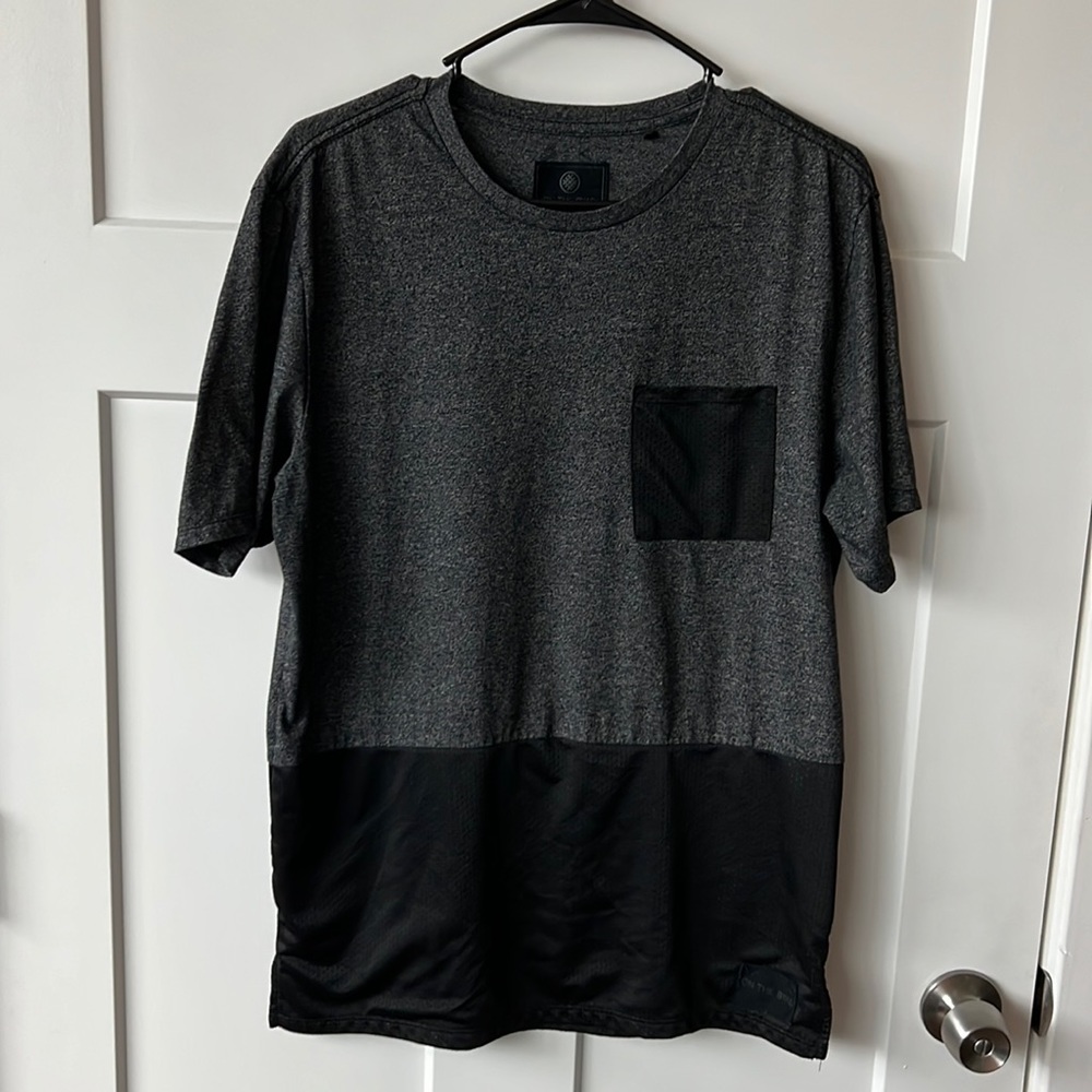 On The Byas Jersey Tee Black and Grey Size Medium